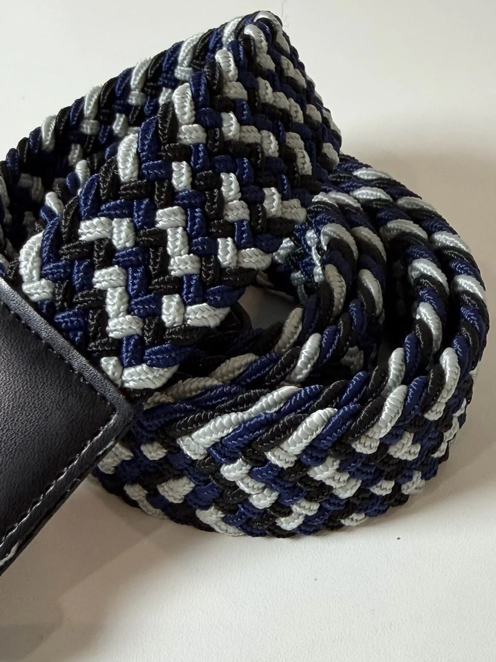 PGA Tour XL 42-44 Navy Gray Braided Woven Men's Golf Stretch Performance Belt